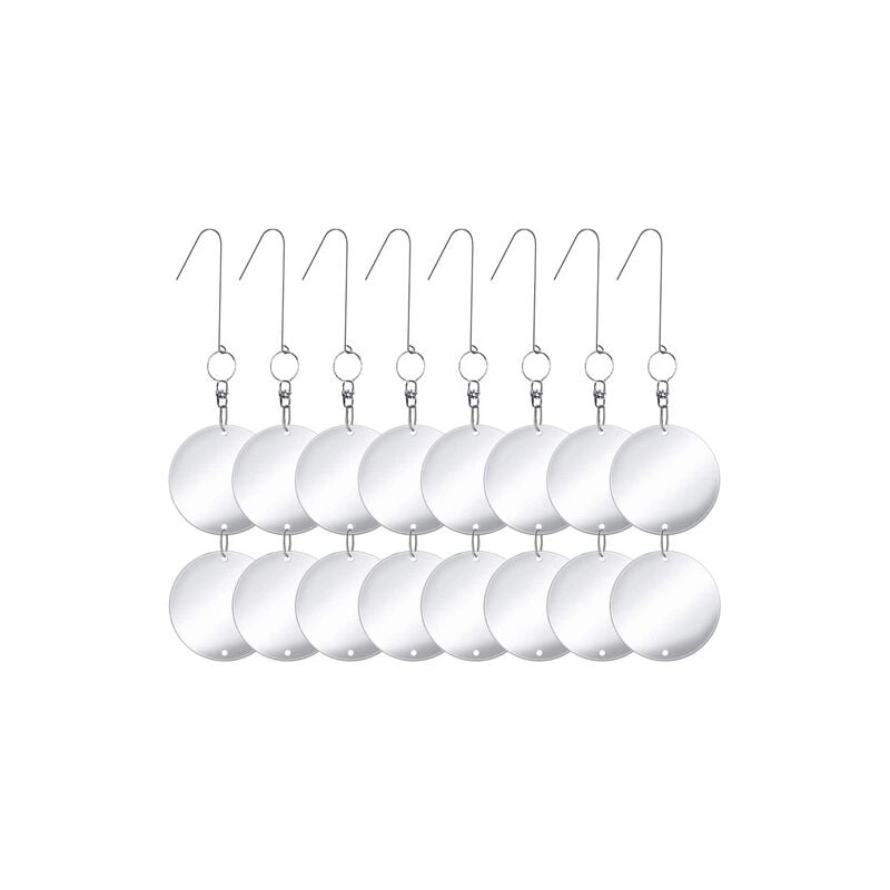 foto del prodotto cyslmuk 8 pezzi dischi repellenti per uccelli cd in acciaio inox riflettenti a doppia faccia repellenti per uccelli piccioni gabbiani rondini