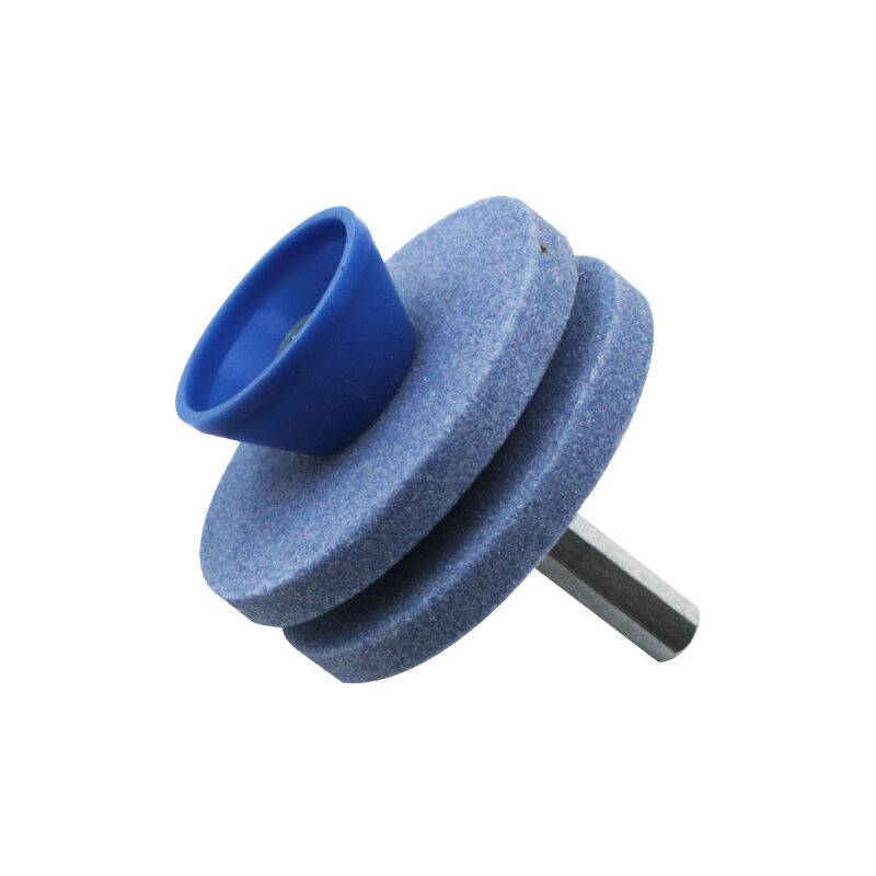 foto del prodotto cyslmuk affilatrice per lame di tosaerba, mola per affilatura di utensili da giardino, affilatrice di ricambio per utensili da tosaerba blu 