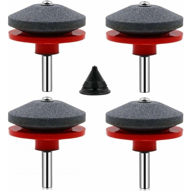 foto del prodotto cyslmuk affilatrice per lame per tosaerba da 4 pezzi affilatrice universale per tosaerba accessori per tosaerba con kit di bilanciamento della lama