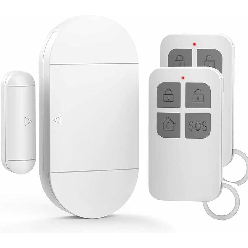 foto del prodotto cyslmuk allarme porta, rilevatore di apertura porta con allarme forte da 130 db, allarme magnetico wireless per porte e finestre per porte,