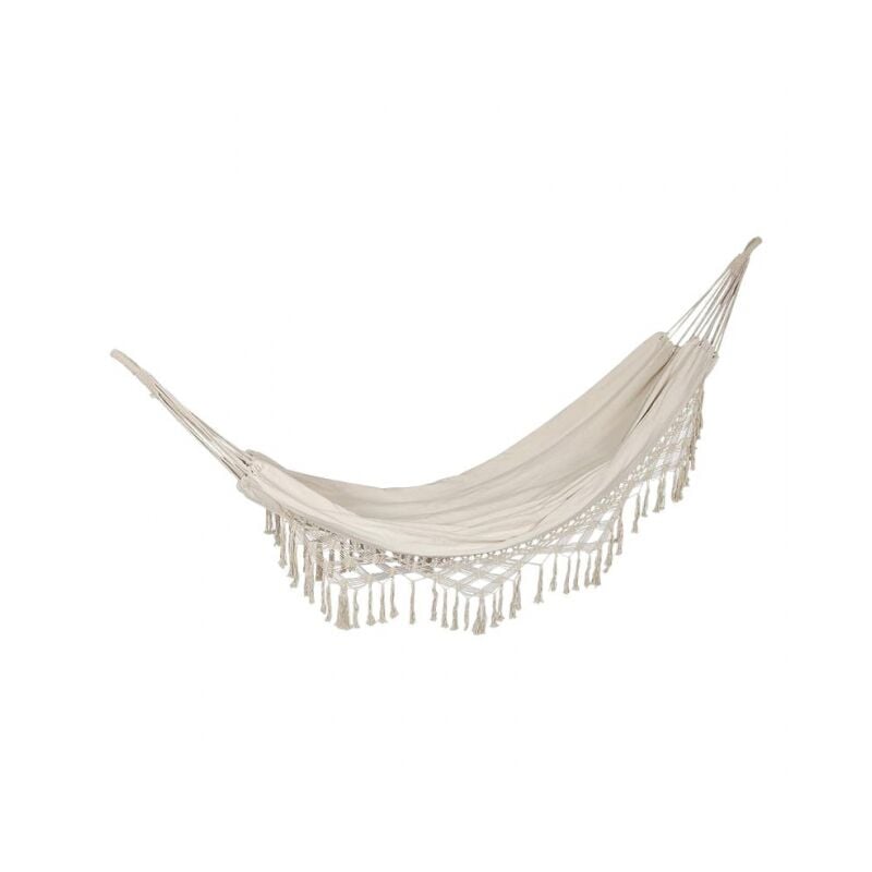 foto del prodotto cyslmuk amaca da giardino in morbido cotone beige con zaino, ideale per giardino, veranda, viaggi, campeggio