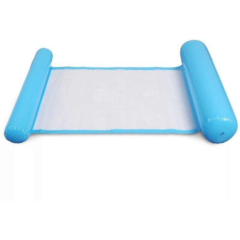 foto del prodotto cyslmuk amaca galleggiante multiuso blu, galleggiante gonfiabile per piscina 4 in 1, amaca galleggiante, amaca d acqua, pieghevole, amaca