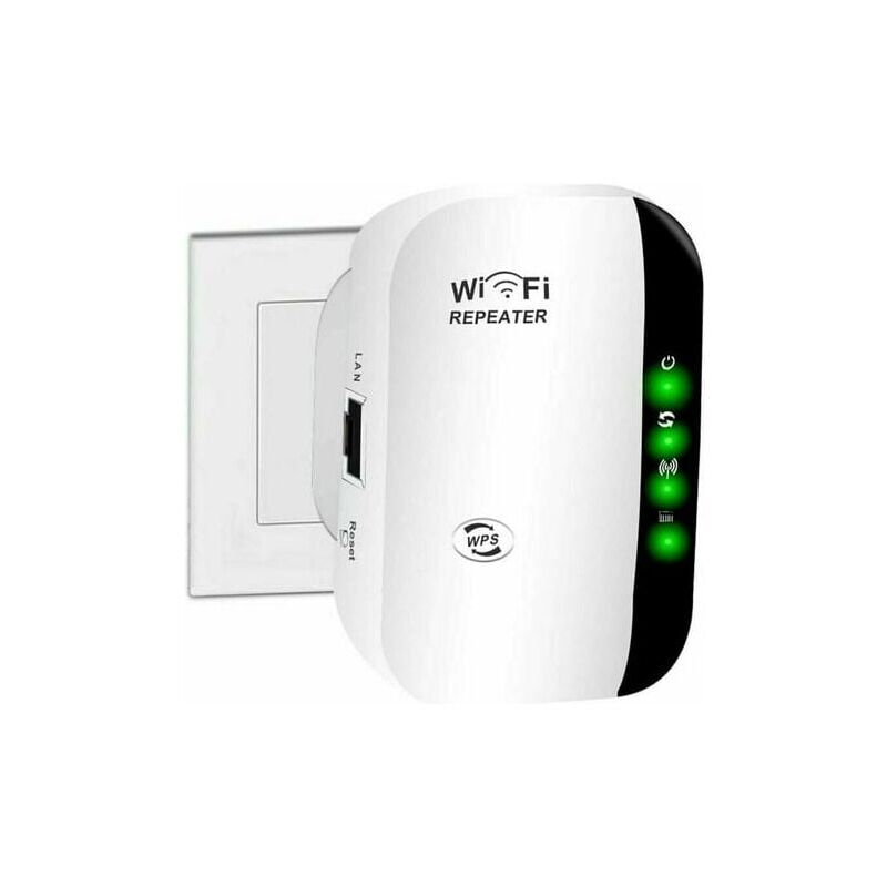 foto del prodotto cyslmuk amplificatore wifi, amplificatore internet wireless domestico 2.4g, ripetitore estensore di portata wifi super potenziato da 300 mbps