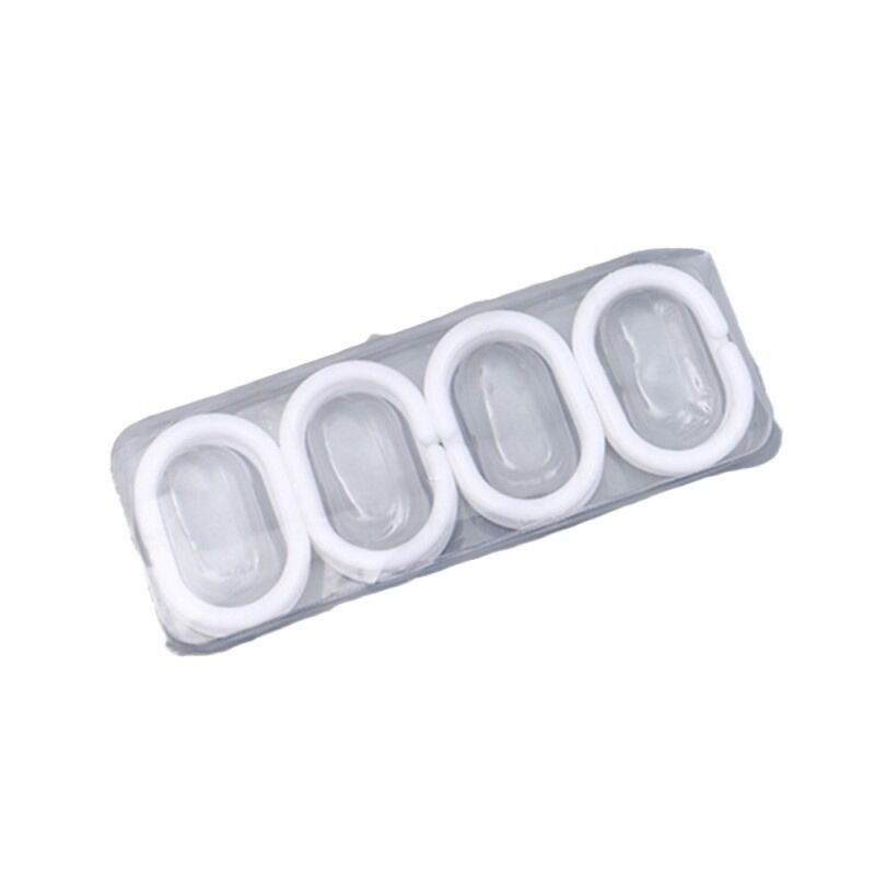 foto del prodotto cyslmuk anelli per tenda da doccia, set da 12 anelli per tenda da doccia, bianco, 3x4 cm, per appendere la tenda da doccia all asta della doccia,