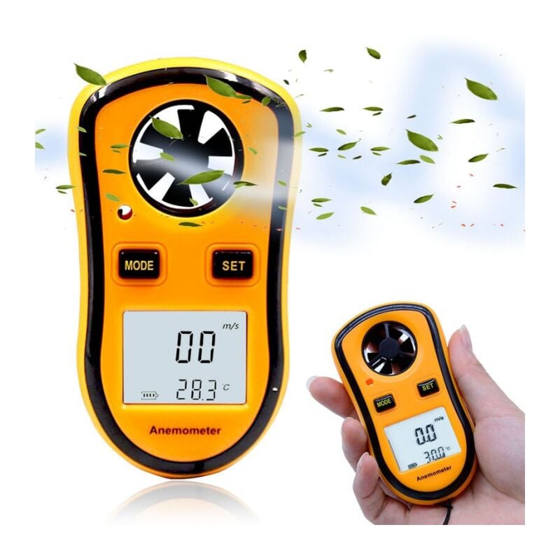 foto del prodotto cyslmuk anemometro digitale misuratore di velocit del vento temperatura scala beaufort display lcd