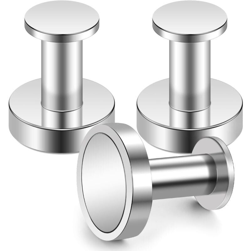 foto del prodotto cyslmuk appendiabiti magnetico per appendere cappotti e borse, 3 ganci da parete extra forti in argento, ganci per porta frigorifero ymyny