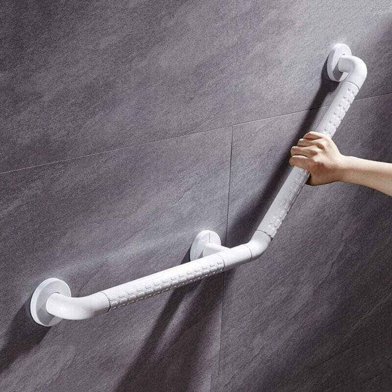 foto del prodotto cyslmuk barra di sostegno per doccia 135 per vasca, in acciaio inox e pvc, per wc per disabili e anziani, 40 x 40 cm