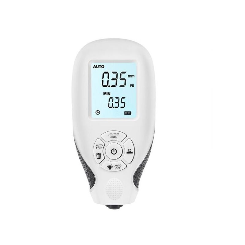 foto del prodotto cyslmuk bianco misuratore di spessore del rivestimento, misuratore di profondit della vernice per auto con display lcd, calibrazione automatica