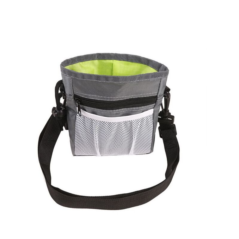 foto del prodotto cyslmuk borsa da addestramento per animali domestici impermeabile grigia borsa da addestramento per cani marsupio per portare a spasso il tuo