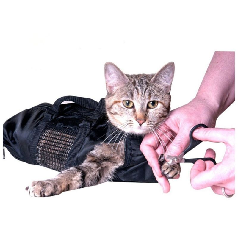 foto del prodotto cyslmuk borsa per il bagno e la toilette del gatto per tagliare artigli e unghie 
