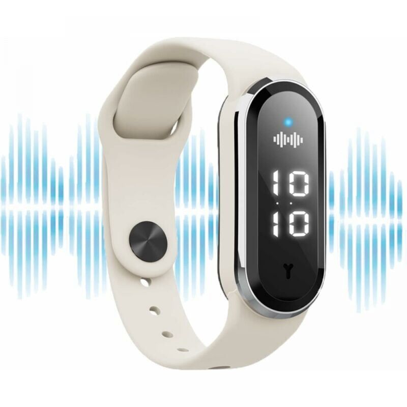 foto del prodotto cyslmuk braccialetto antizanzare a ultrasuoni, orologio anti insetti, ricaricabile tramite usb, impermeabile, per bambini e adulti bianco 