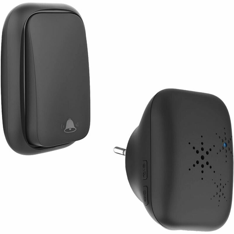 foto del prodotto cyslmuk campanello wireless senza batteria per esterni, impermeabile ip 65, neve, pioggia, umidit , nero