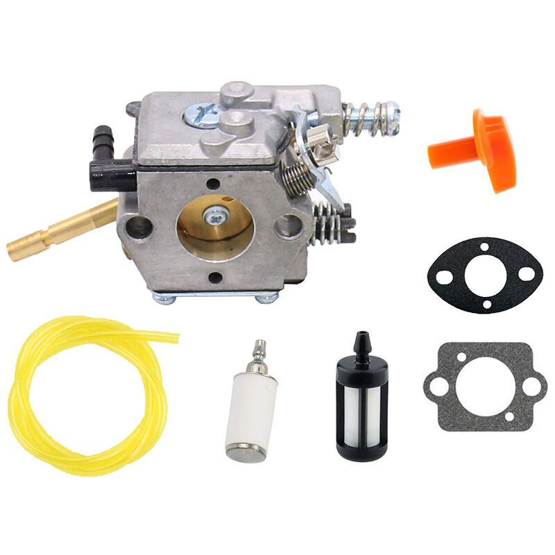 foto del prodotto cyslmuk carburatore con filtro aria, candela e tubo carburante per motosega stihl h24d fs48 fs52 fs56 fs62 fs66 fs81 fs86 fs88 fs106 br400 walbro