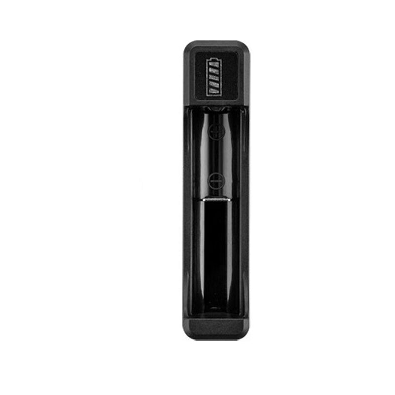 foto del prodotto cyslmuk caricabatterie 1 pz 18650 con cavo tipo c, caricabatterie intelligente per batterie al litio da 4,2 v per batterie 14500 26650 18650, 1 slot