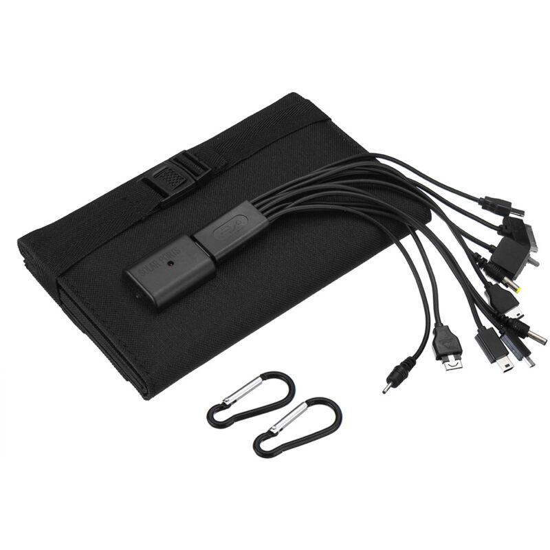 foto del prodotto cyslmuk caricabatterie solare pieghevole da 20 w, facile da trasportare, alimentazione elettrica, volt dc, per avventure all aria aperta,