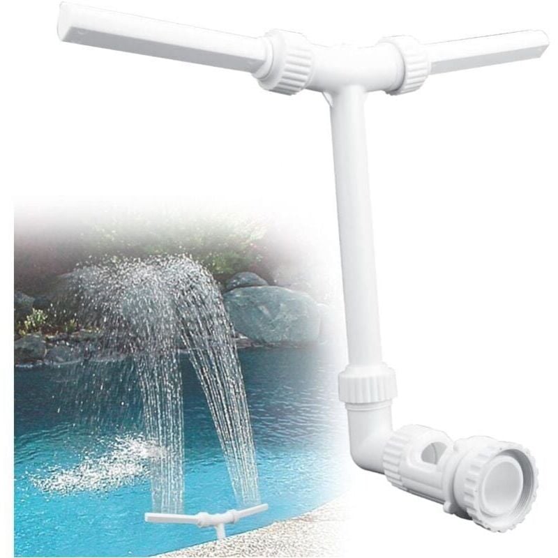 foto del prodotto cyslmuk cascata bianca per piscina, fontana per piscina, spruzzatore per piscina, aeratore, cascata idrodinamica regolabile per piscina, per