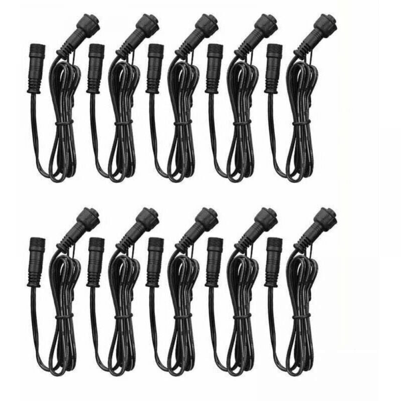 foto del prodotto cyslmuk cavo di prolunga, confezione da 10, per faretti led da incasso, impermeabile ip67, 1 m 3,3 piedi, 2 pin, con connettori maschio e femmina