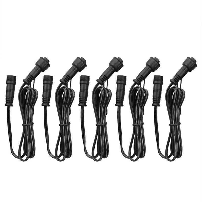 foto del prodotto cyslmuk cavo di prolunga, confezione da 5, per faretti led da incasso, impermeabile ip67, 1 m 3,3 piedi, 2 pin, con connettori maschio e femmina