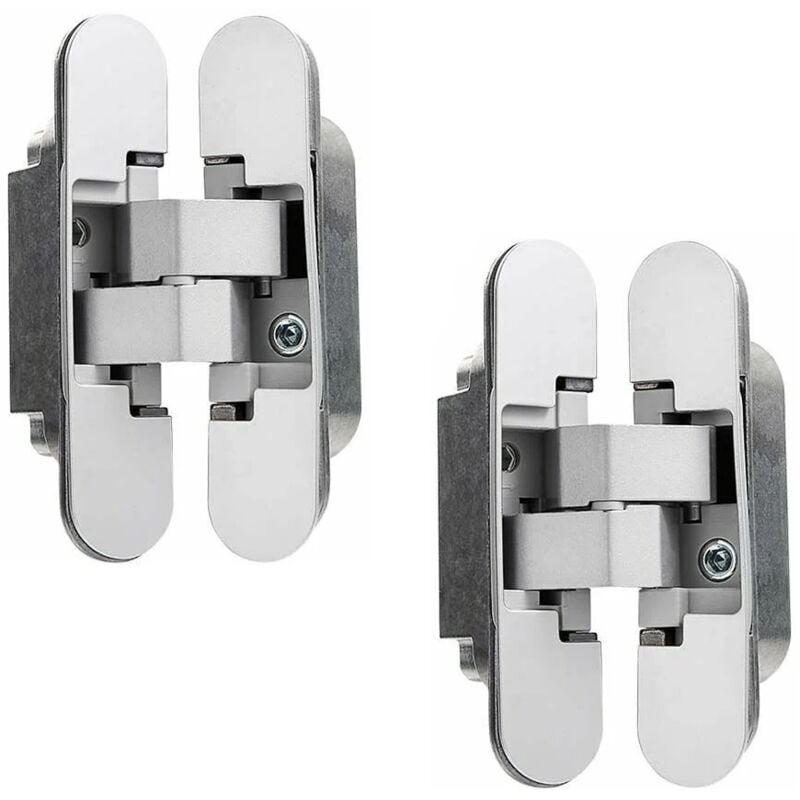 foto del prodotto cyslmuk cerniera invisibile per porte pesanti confezione da 2 carico 40 kg, apertura 180 
