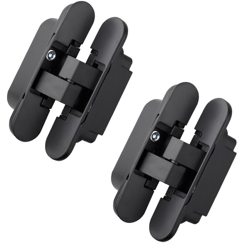 foto del prodotto cyslmuk cerniere invisibili per porte pesanti set da 2 carico 40 kg, apertura 180 , nero 