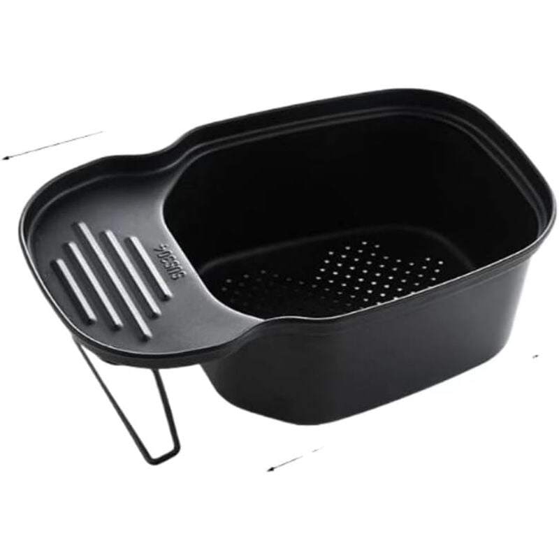 foto del prodotto cyslmuk cestello di scarico per lavello da cucina, cestello di scarico angolare multiuso per lavello, contenitore per rifiuti, cestello di scarico