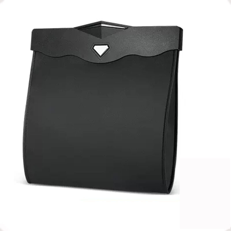 foto del prodotto cyslmuk cestino per la spazzatura da appendere all interno dell auto, cestino per la spazzatura con apertura magnetica rapida, pelle pu