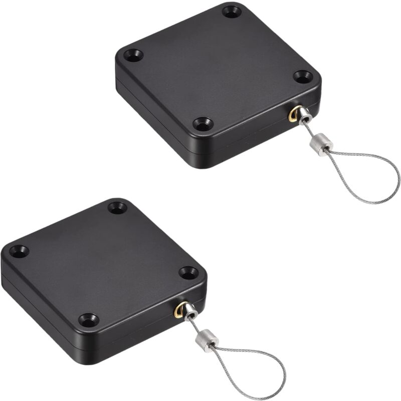 foto del prodotto cyslmuk chiudiporta automatico da 2 pezzi, nero, chiudiporta automatico con sensore, senza perforazione, con coulisse, chiudiporta, chiude