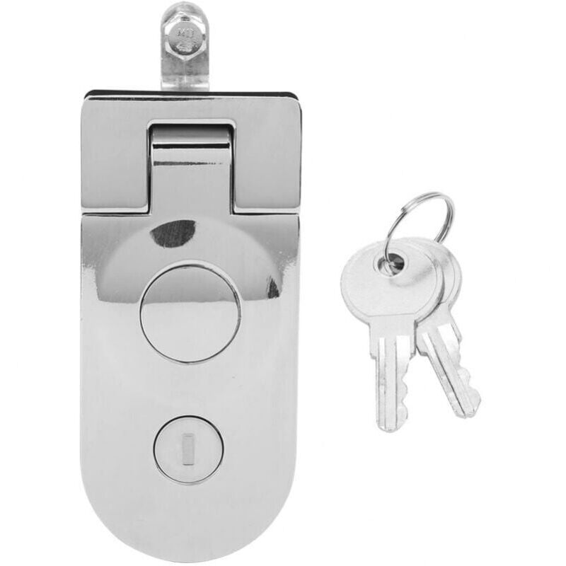 foto del prodotto cyslmuk chiusura a compressione con 2 chiavi, serratura in lega di zinco per camper, yacht, baule, pattumiera, porte di magazzino ymyny