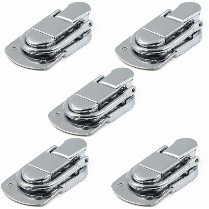 foto del prodotto cyslmuk chiusura a leva con chiusura a levetta, 5 pezzi, in acciaio inox, per scatola regalo, cassetto, armadietto, kit medico, cassetta degli