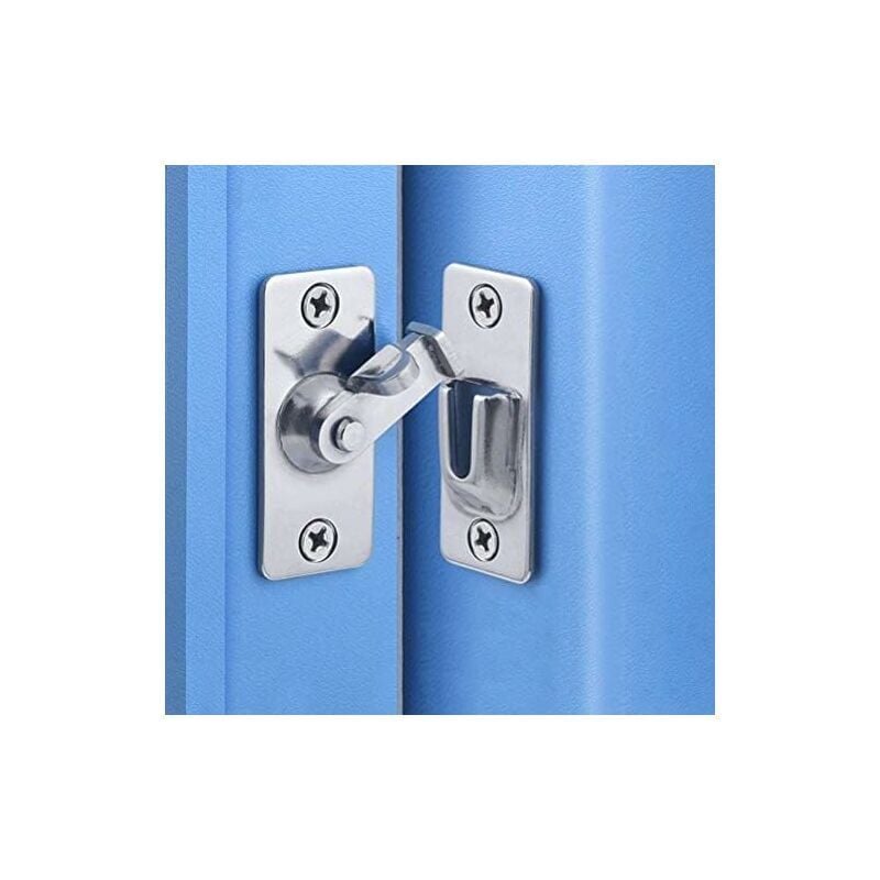 foto del prodotto cyslmuk chiusura per porta, chiusura per porta scorrevole a 90 gradi, acciaio inossidabile, chiusura pieghevole per porta scorrevole ad angolo di