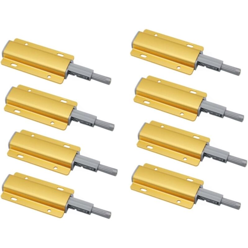 foto del prodotto cyslmuk chiusure a pressione per porte, confezione da 8, chiusure magnetiche dorate per mobili a pressione.