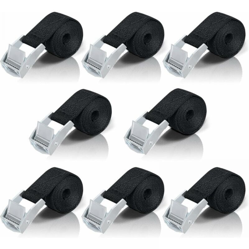 foto del prodotto cyslmuk - cinghia di fissaggio da 2 m, 8 pezzi cinghia a cricchetto con fibbia in lega di zinco per fissare