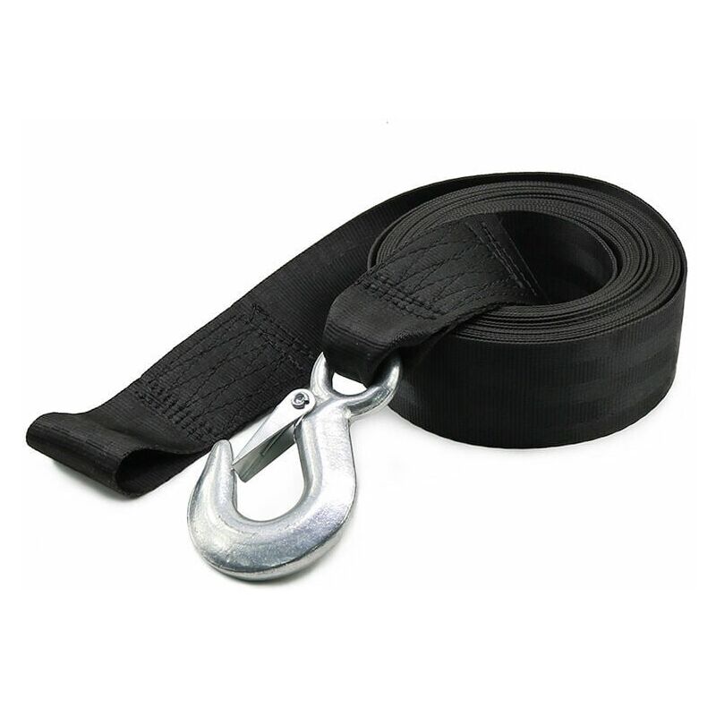foto del prodotto cyslmuk cinghie per verricello marino in poliestere resistenti e sicure da 6 m, cinghie di ricambio per verricello marino con gancio, rimorchio per