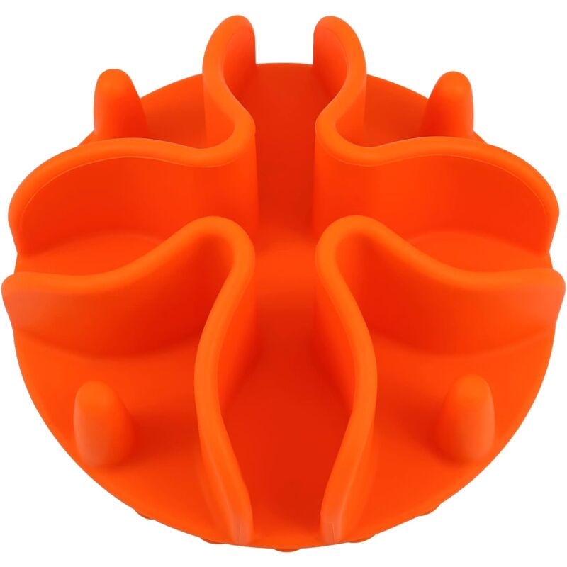 foto del prodotto cyslmuk ciotola per cani anti pappa, alimentatore lento in silicone, adatta per gatti cani con ciotole di diverse dimensioni s, arancione 