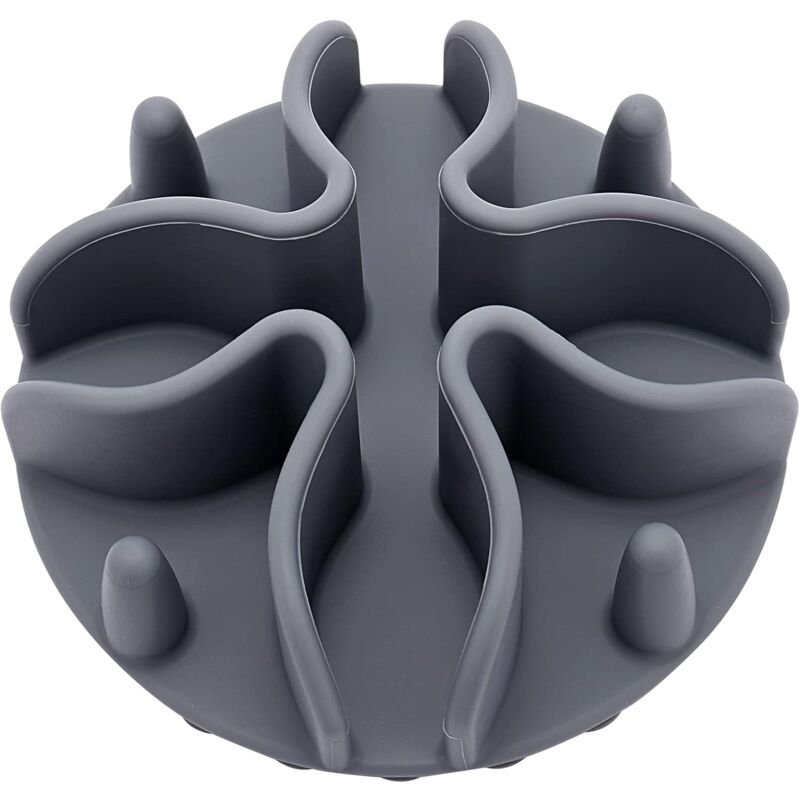 foto del prodotto cyslmuk ciotola per cani anti pappa, alimentatore lento in silicone, adatta per gatti cani con ciotole di diverse dimensioni s, grigio 