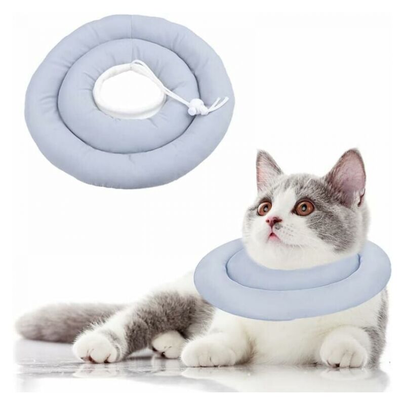 foto del prodotto cyslmuk collare di recupero per cani e gatti collare anti leccamento per cani regolabile lavabile adatto per gatti e cani di piccola taglia