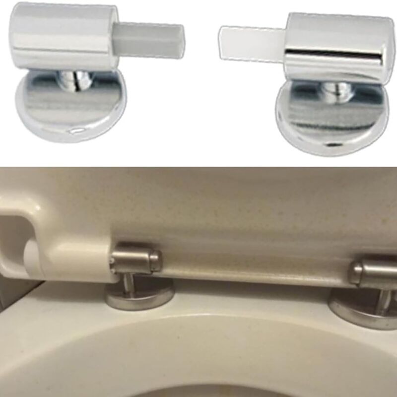 foto del prodotto cyslmuk comodo meccanismo di abbassamento del coperchio del wc, cerniere per sedile wc in abs, accessori per coperchio con chiusura silenziosa per
