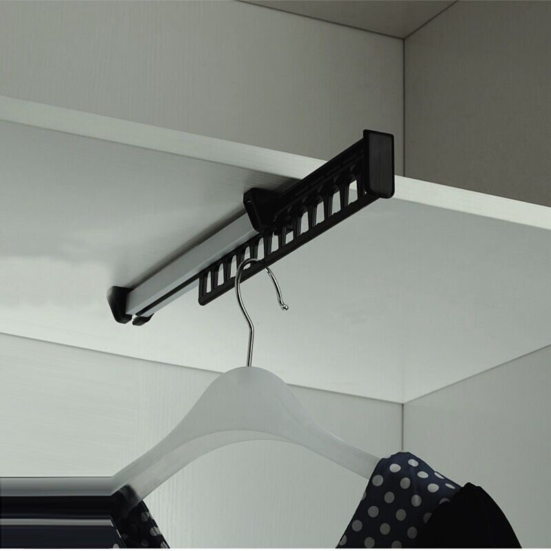foto del prodotto cyslmuk confezione da 1 appendiabiti armadio estraibile scorrevole per appendiabiti supporto appendiabiti per 12 grucce lunghezza 315 mm ymyny