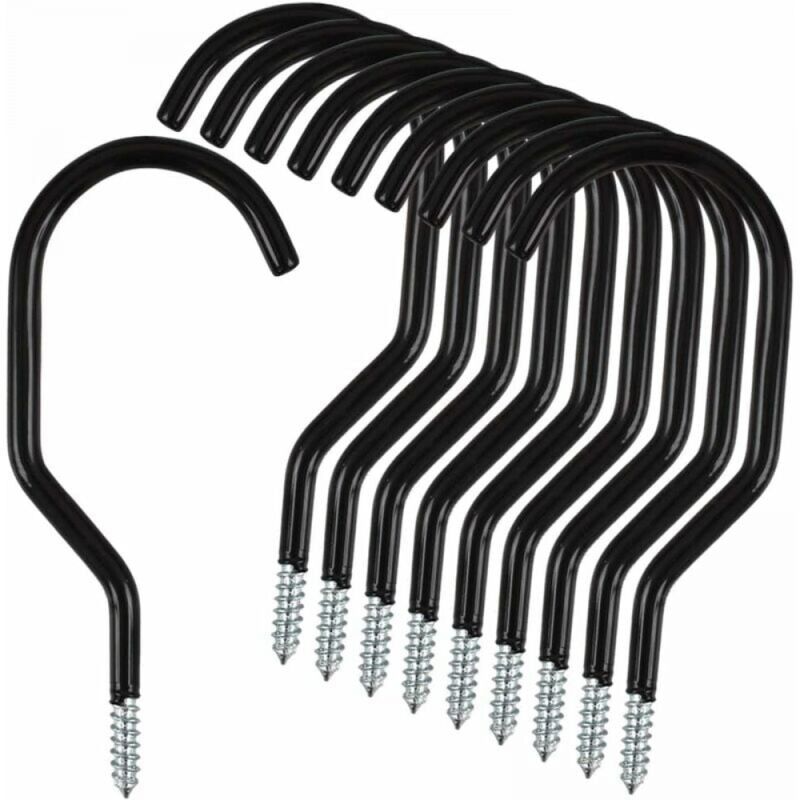 foto del prodotto cyslmuk confezione da 10 ganci per riporre le bici in acciaio inossidabile, ganci multiuso in metallo per garage