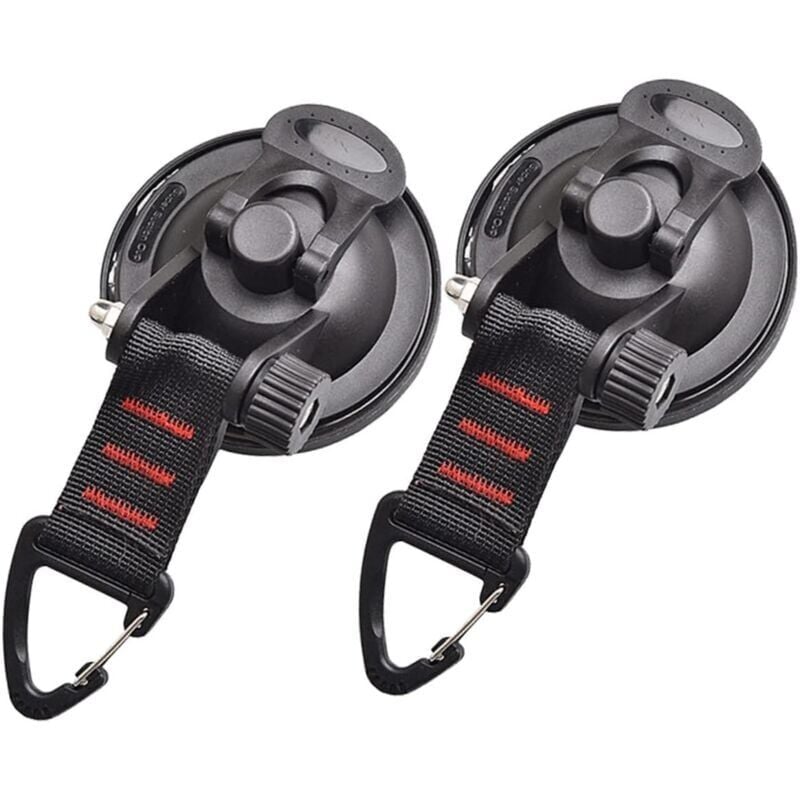 foto del prodotto cyslmuk confezione da 2 ventose resistenti per auto con ganci per fissare tendalini laterali, barche, campeggio e tende loy