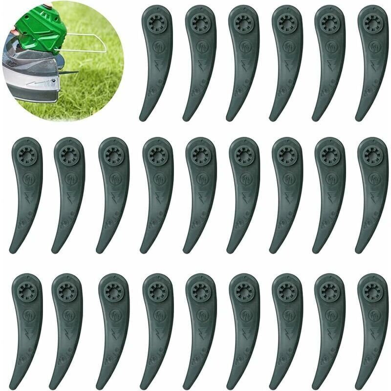 foto del prodotto cyslmuk confezione da 24 lame di ricambio per decespugliatore bosch durablade art 23 18 li art 26 18 li, verde ymyny