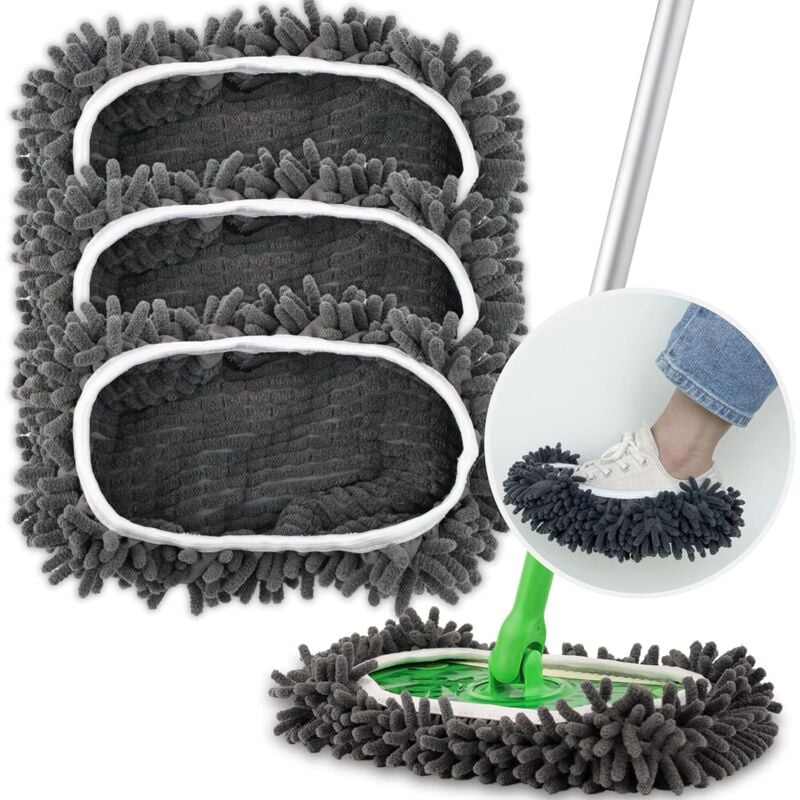 foto del prodotto cyslmuk confezione da 3 panni riutilizzabili per la pulizia del mocio swiffer, panni per la pulizia a umido e a secco migliorati, ricariche