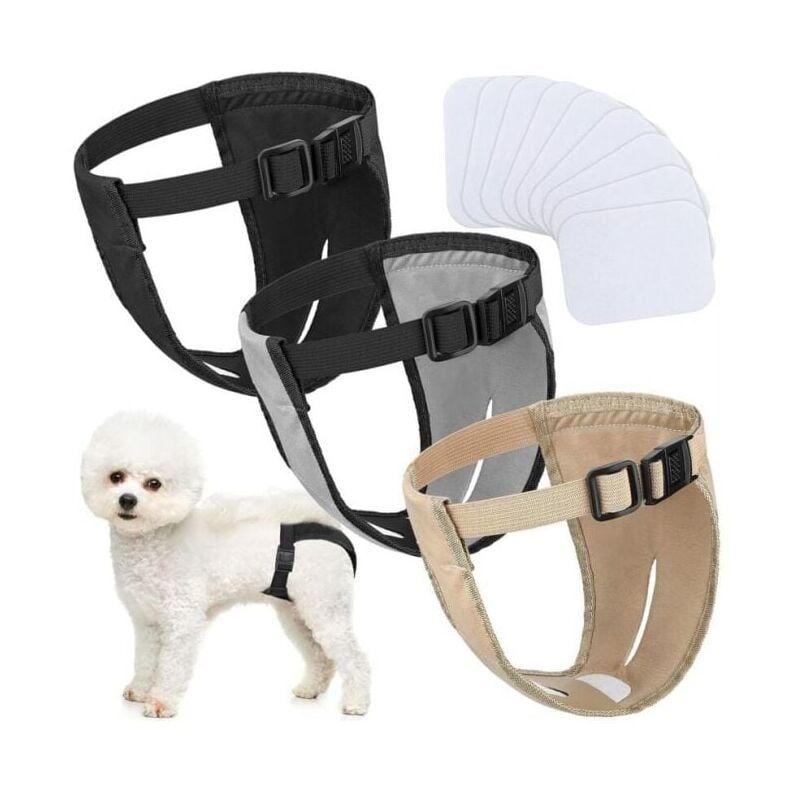 foto del prodotto cyslmuk confezione da 3 pannolini per cani xl con 9 assorbenti igienici mutandine mestruali per cani femmine mutandine igieniche fisiologiche