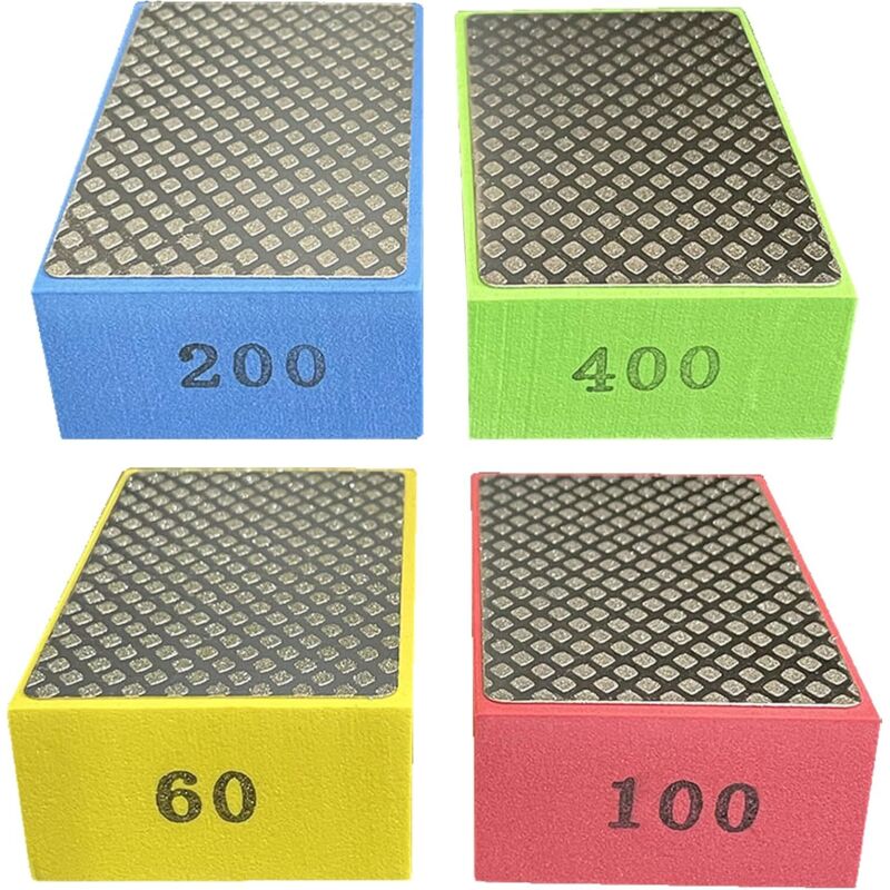 foto del prodotto cyslmuk confezione da 4 tamponi diamantati per lucidatura manuale, blocchi per lucidatura in vetro per piastrelle in pietra, 4 livelli di rugosit 