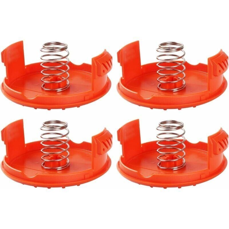 foto del prodotto cyslmuk confezione da 4 tappi per rocchetti 4 molle di ricambio compatibili con i tagliabordi black decker rc 100 p ymyny