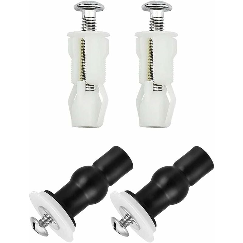 foto del prodotto cyslmuk confezione da 4 viti di fissaggio per cerniere del sedile del water, viti di espansione per copriwater, viti di fissaggio per sedile del