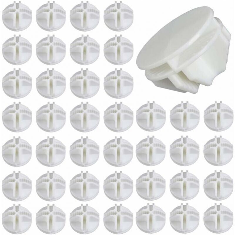 foto del prodotto cyslmuk confezione da 40 connettori modulari per armadietti con blocchi di filo in plastica abs, per scaffali, bianchi.