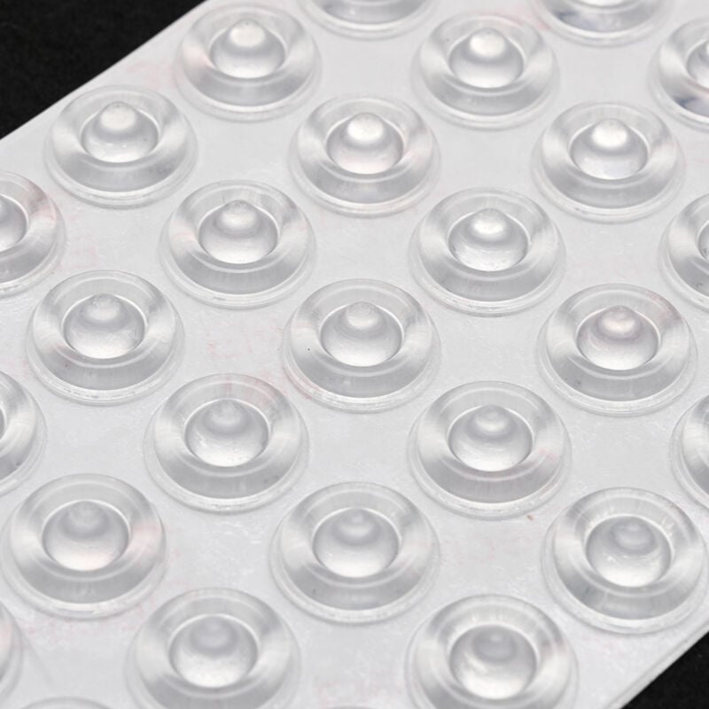 foto del prodotto cyslmuk confezione da 50 fermaporta trasparenti, fermaporta in silicone morbido autoadesivo, fermaporta trasparenti senza tracce, fermaporta in