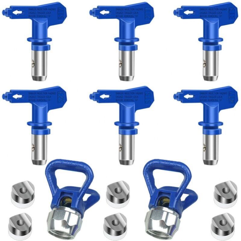 foto del prodotto cyslmuk confezione da 6 ugelli airless reversibili, pistole a spruzzo airless, ricambi per spruzzatori per case, edifici, terrazze, recinzioni