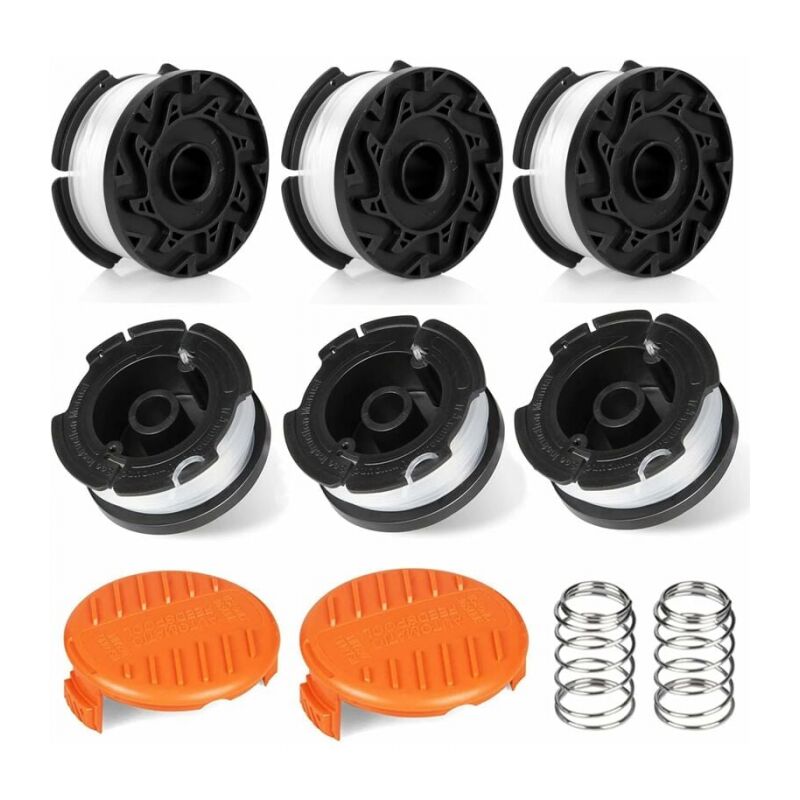foto del prodotto cyslmuk confezione da 8 bobine per decespugliatore compatibili con bobine per decespugliatore black and decker, bobine per decespugliatore 6 fili